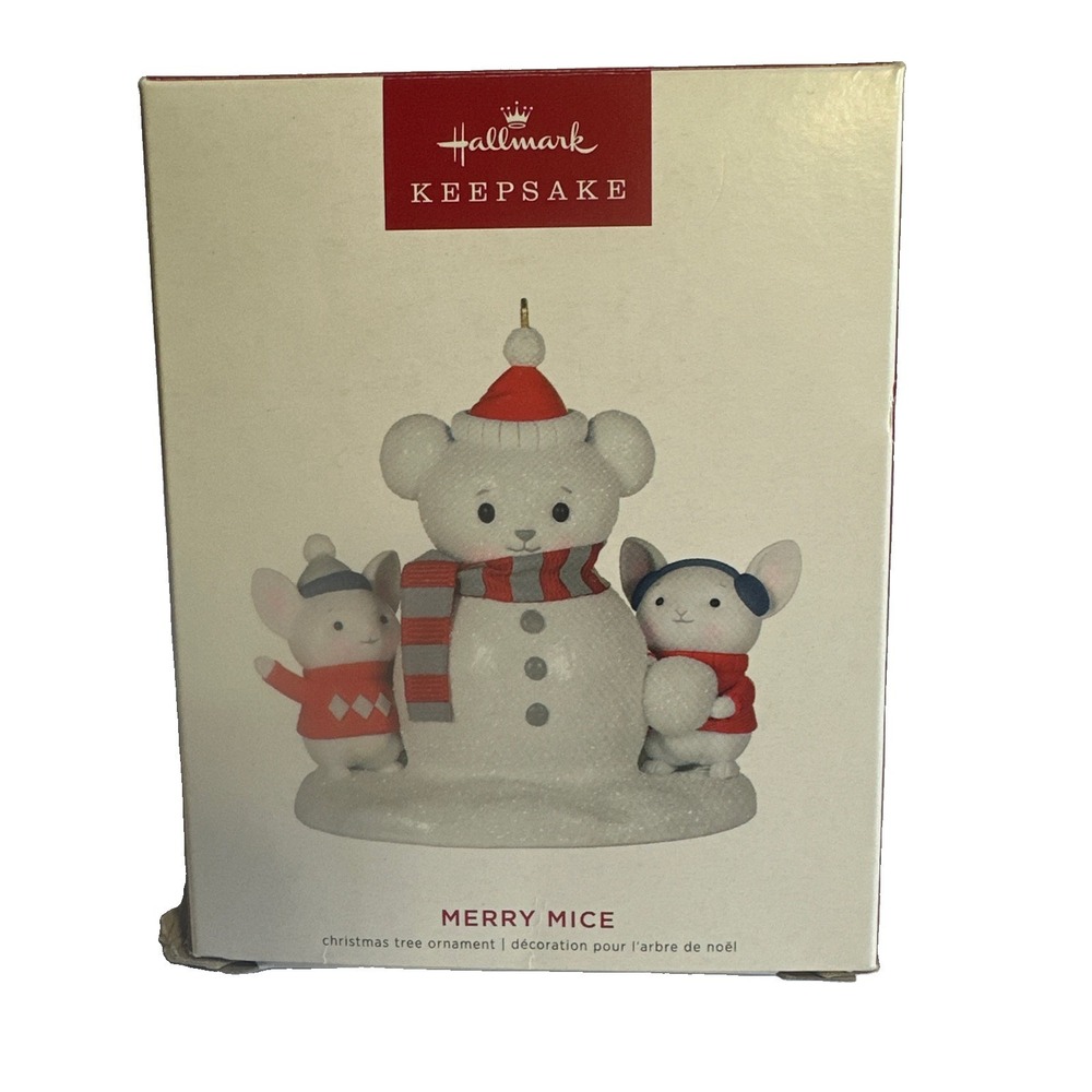 Hallmark Keepsake 2022 "Merry Mice" Christmas Ornament New (damaged box)